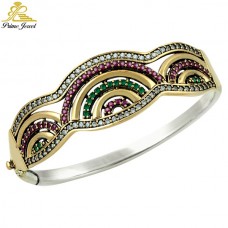 Gümüş Otantik Taşlı Biezik /Bileklik